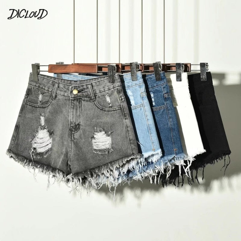 Irregular Denim Shorts