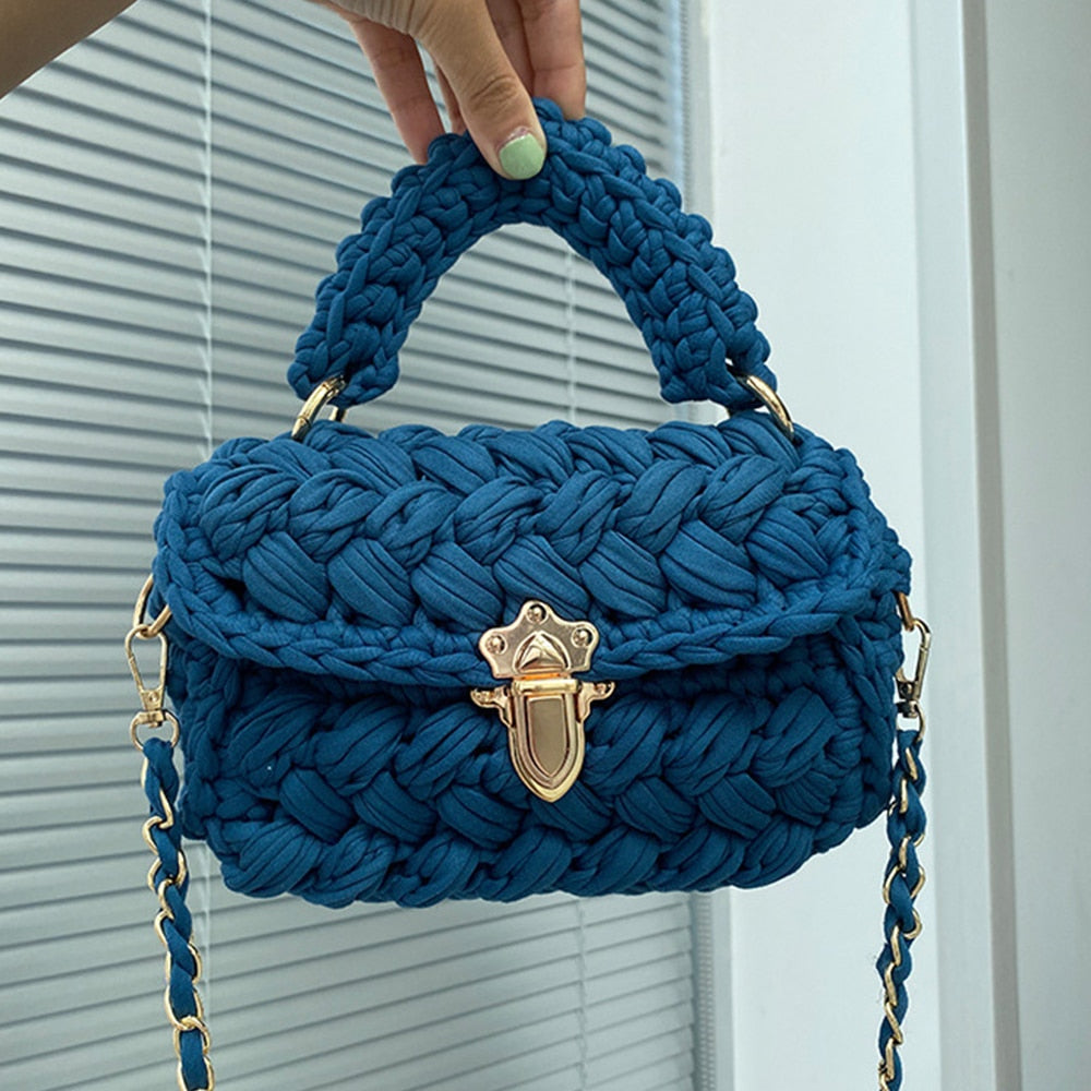 Shoulder Crossbody Rope Knitting Mini Bag