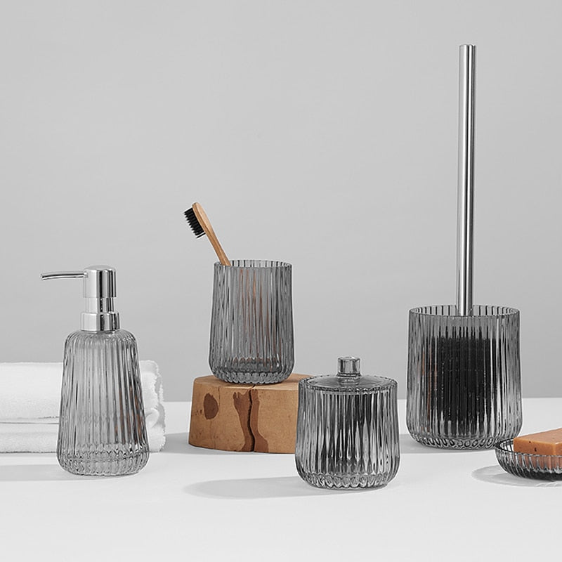 Glass Bathroom Accessories Sets