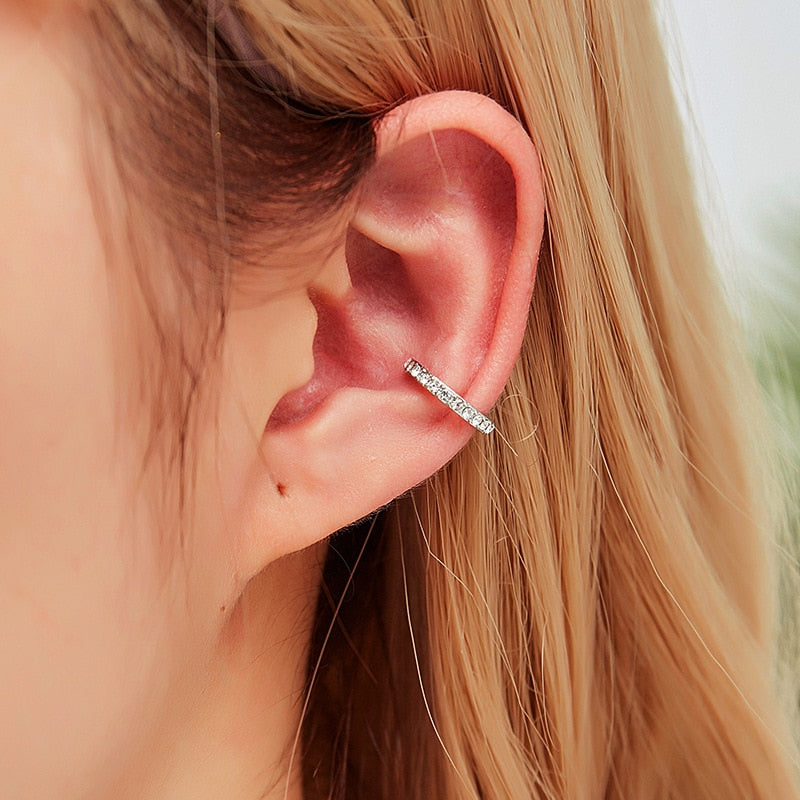 Rhinestone Decor Ear Cuff Earring