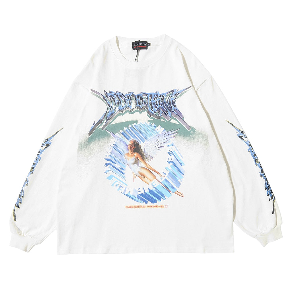 Long Sleeve Retro Graphic T-Shirt