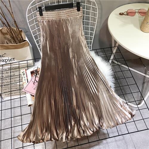 Pleated Midi Skirt