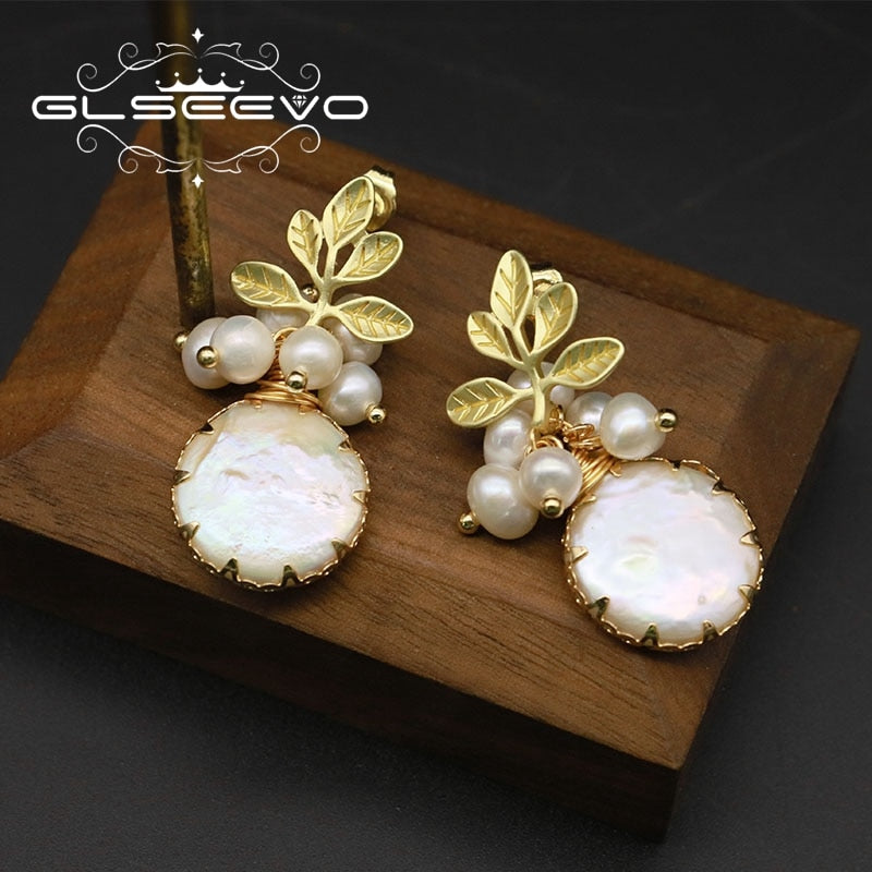 Natural Fresh Water Pearl Earrings