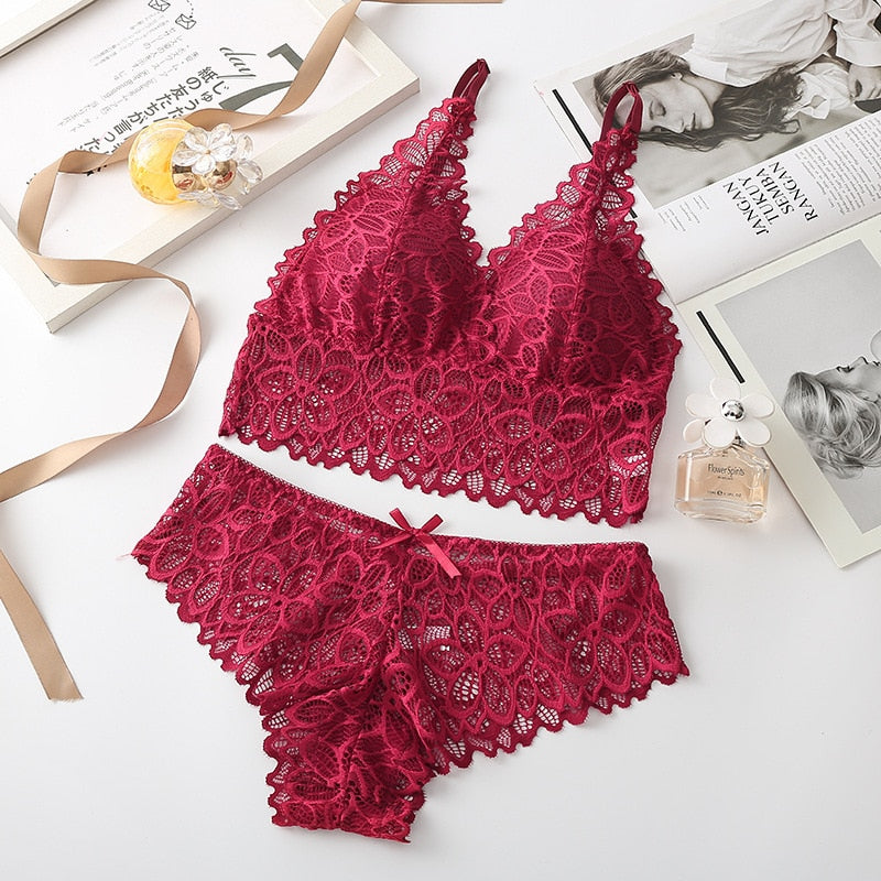 Women Lace Bra Set