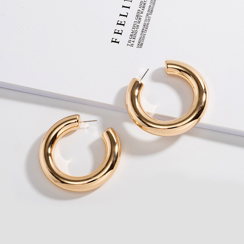 Minimal Round Gold/Silver Hoop Earrings