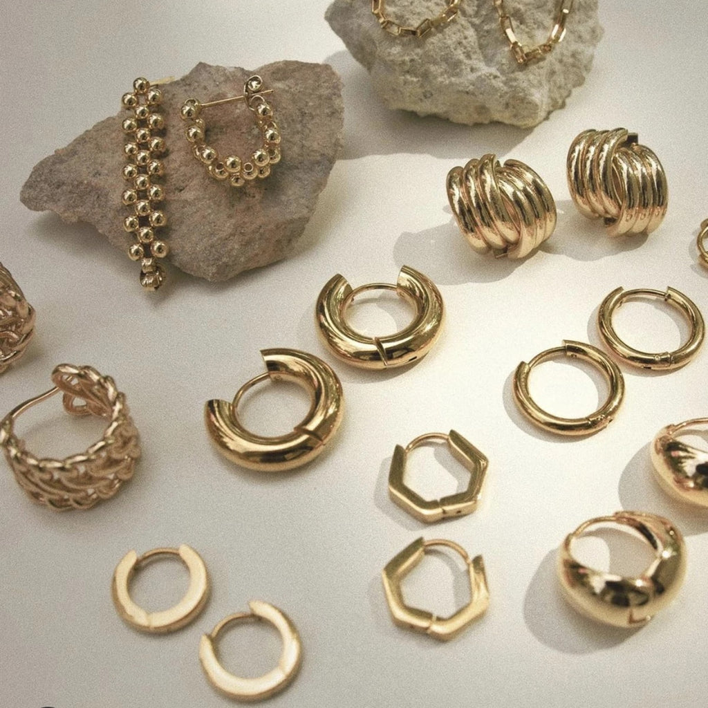 Minimalist Geometric Chunky Hoop Earrings