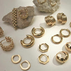 Minimalist Geometric Chunky Hoop Earrings