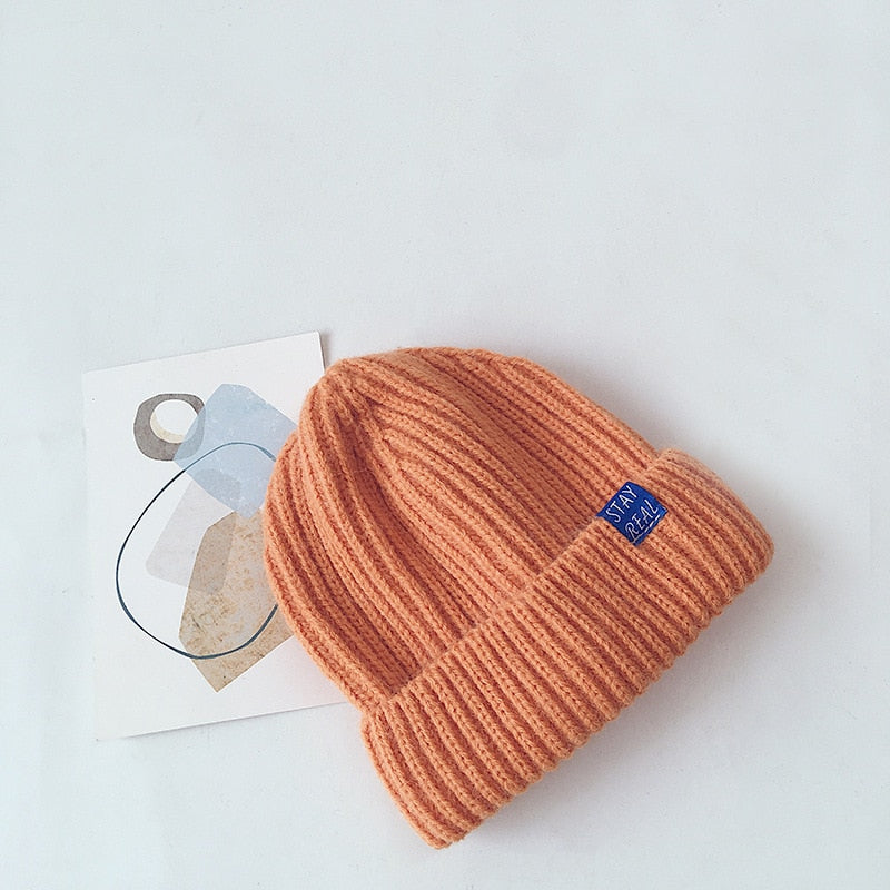 Solid Color Baby Knitted Beanie