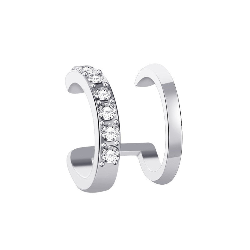 Rhinestone Decor Ear Cuff Earring