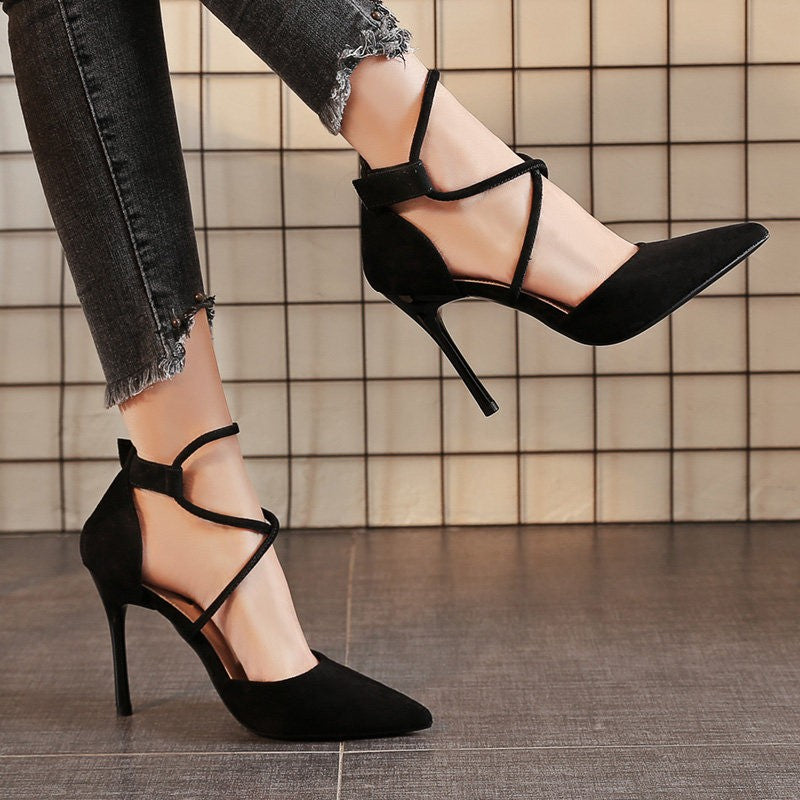 Stiletto Suede Sandals