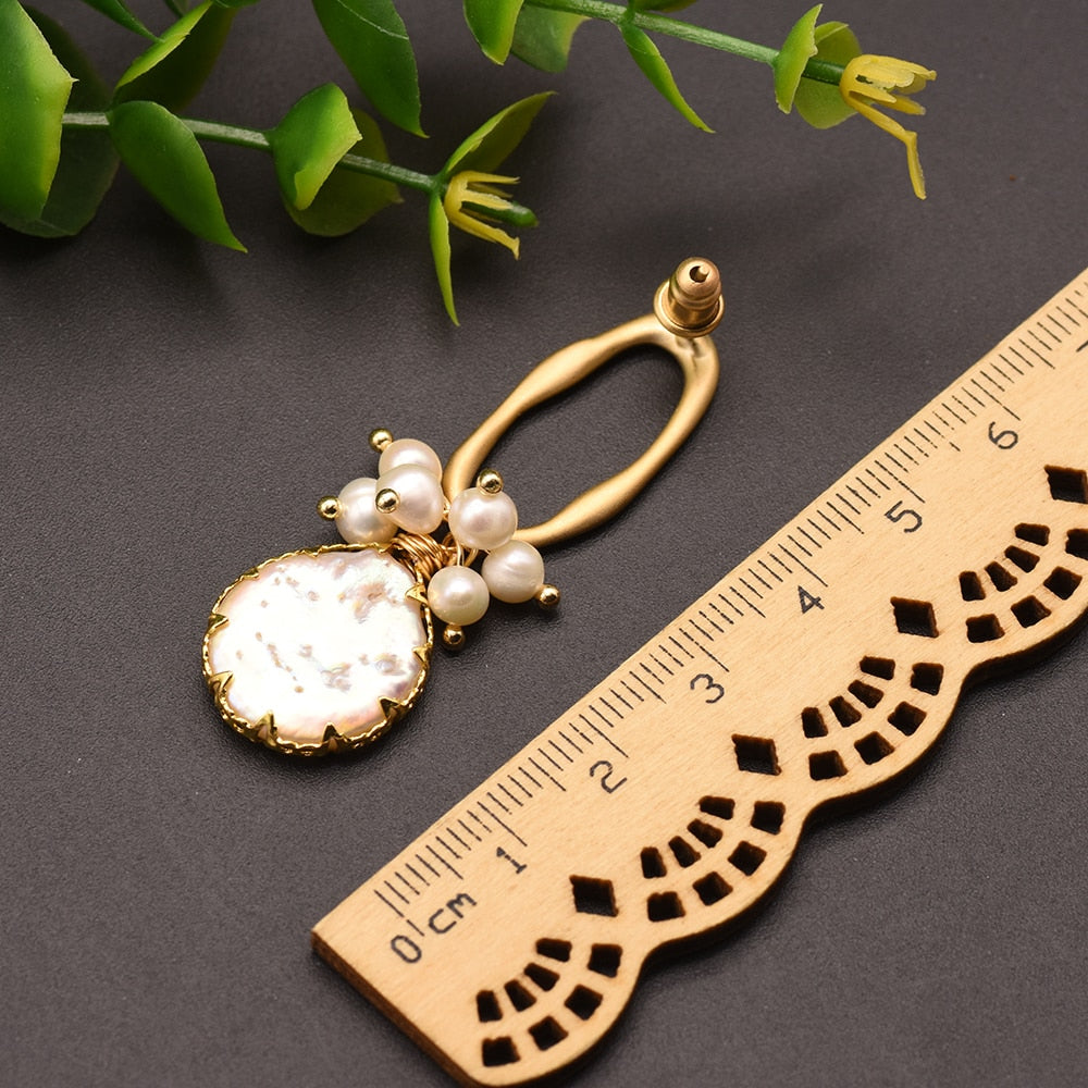 Natural Fresh Water Pearl Earrings