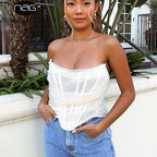 Mesh Corset Tank Top