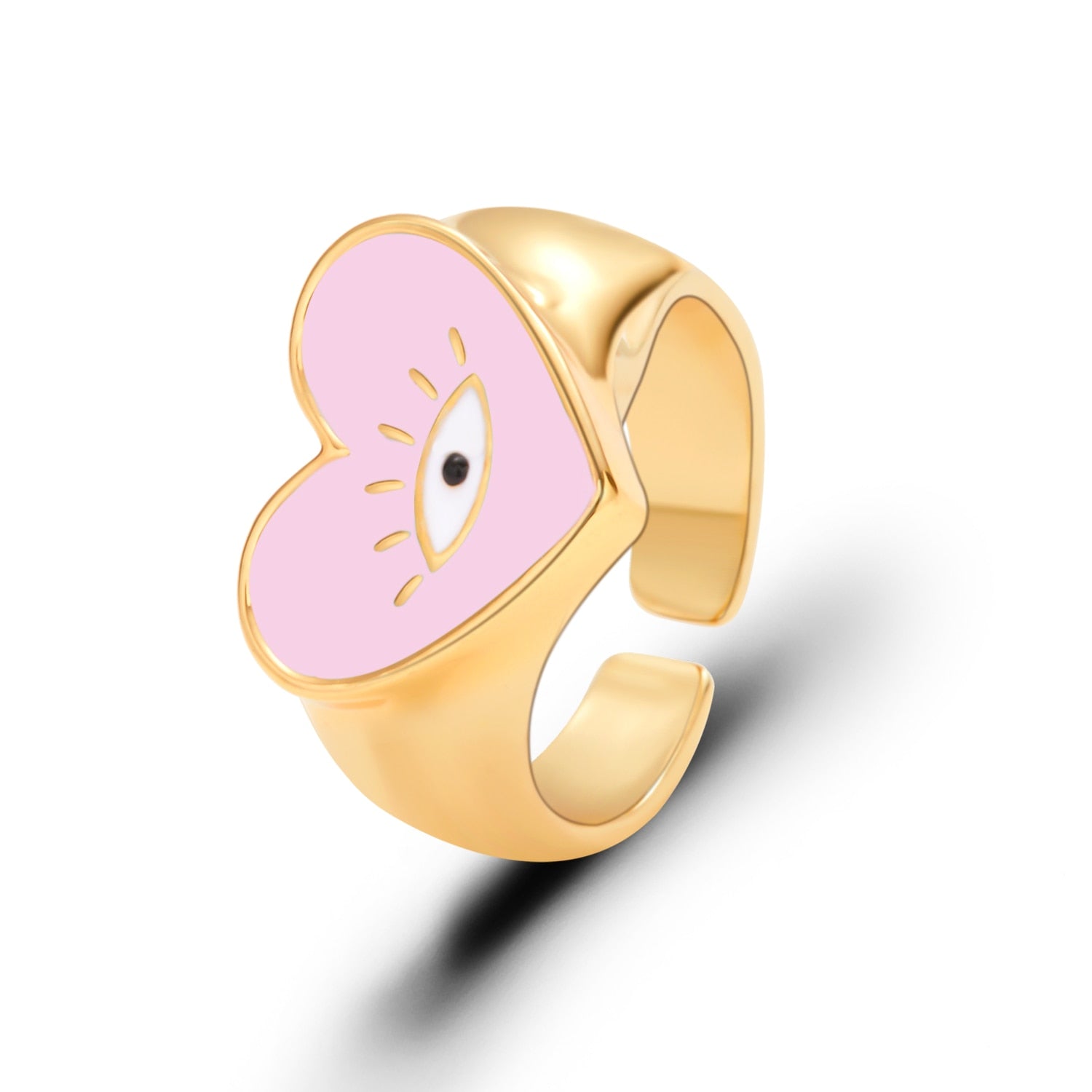 Turkish Lucky Love Heart Evil Eye Ring