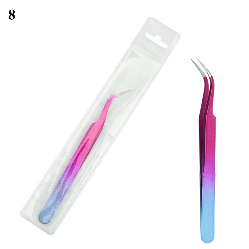 1Pc Colored Anti-Static Tweezers For Eyelash Extension