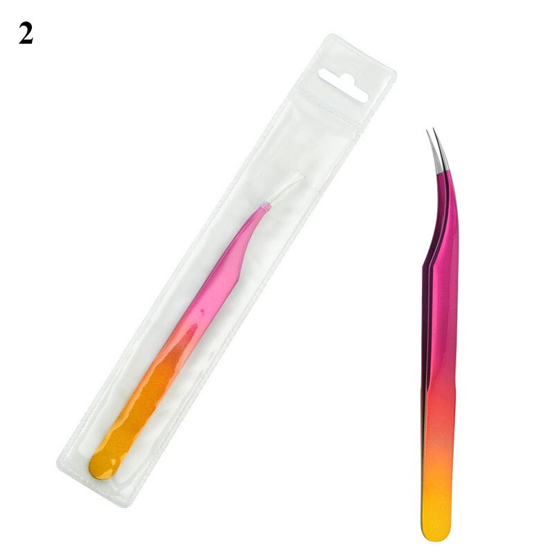 1Pc Colored Anti-Static Tweezers For Eyelash Extension