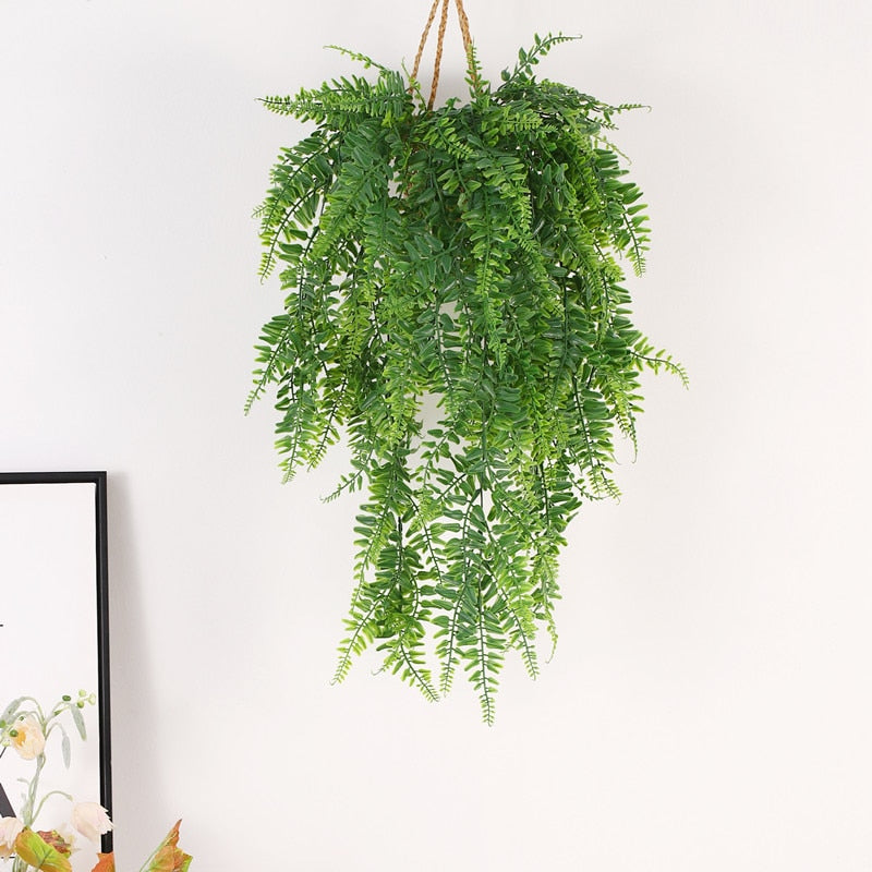 1Pcs 80Cm Green Vine Silk Artificial Hanging Leaf