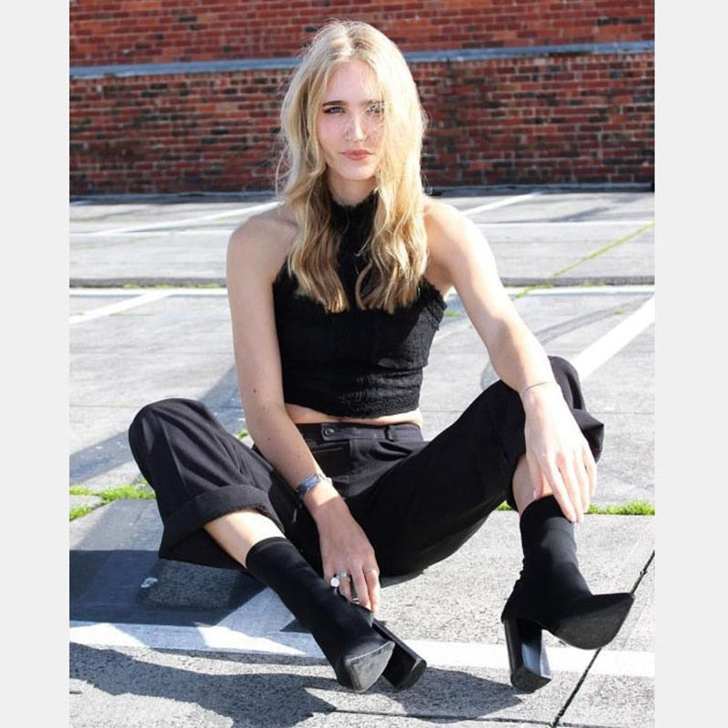 Slim Stretch Ankle Boots