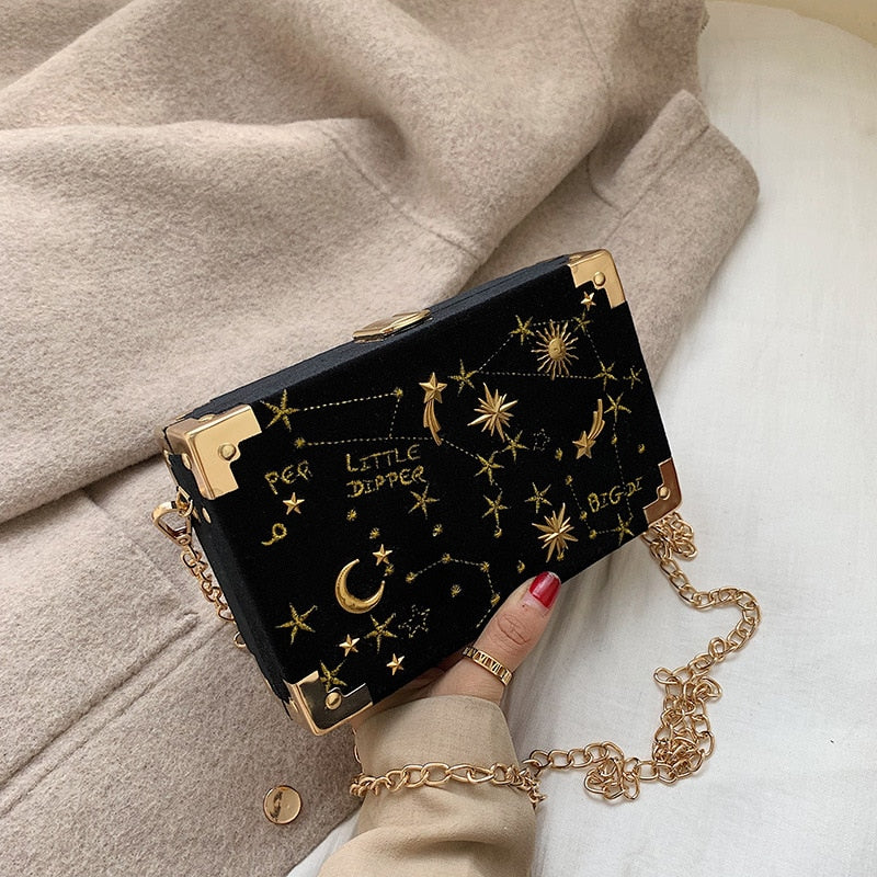 Galaxy Clutch Box Bag
