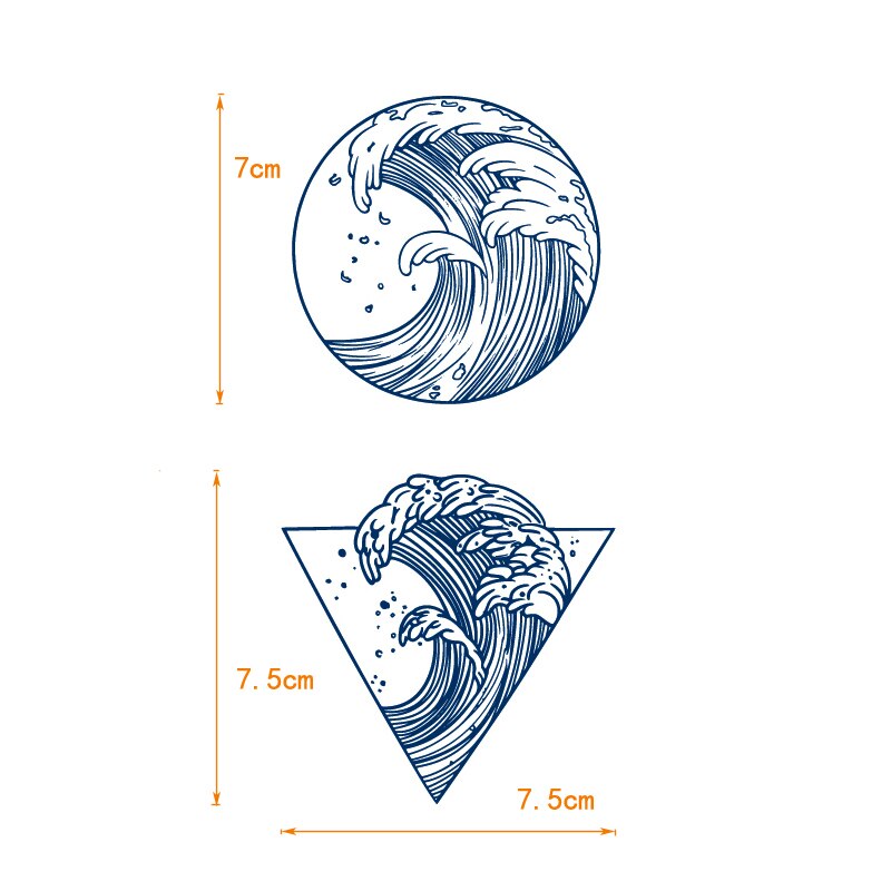 Waves Tattoo Sticker