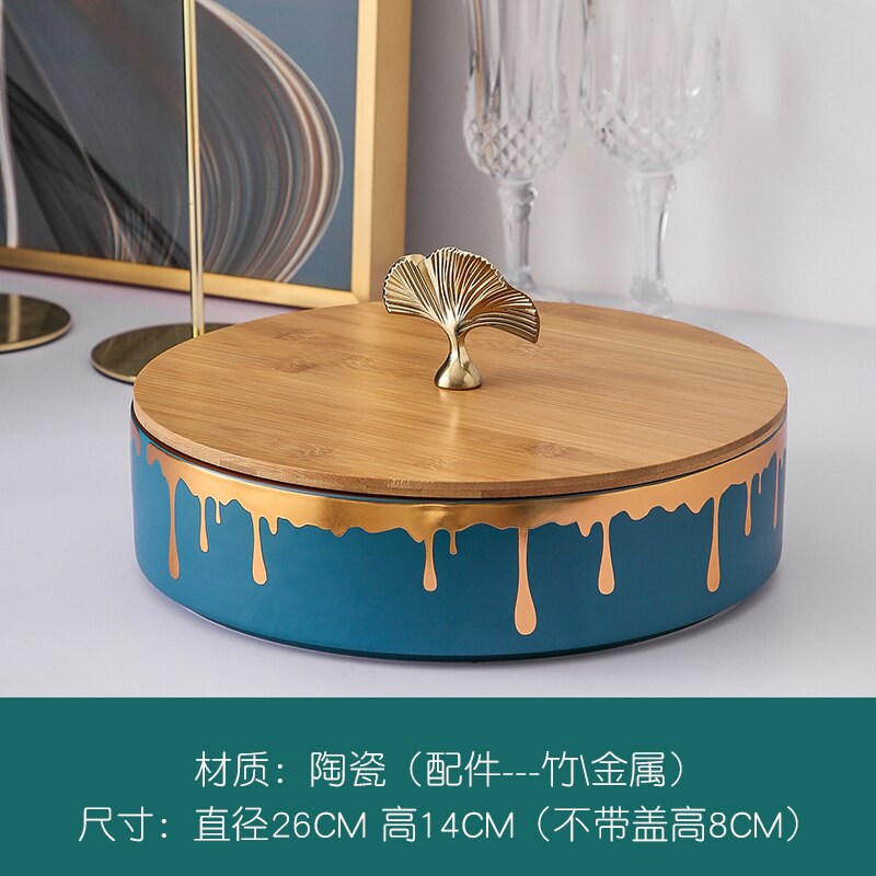 Ceramic Cover Snack Plate