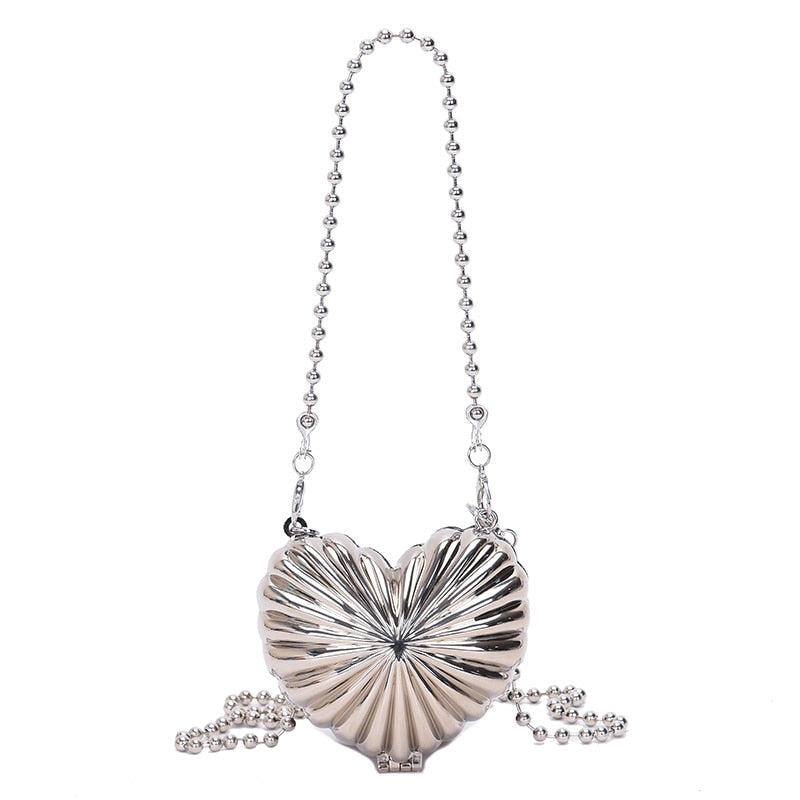 Heart Shape Chain Mini Bag