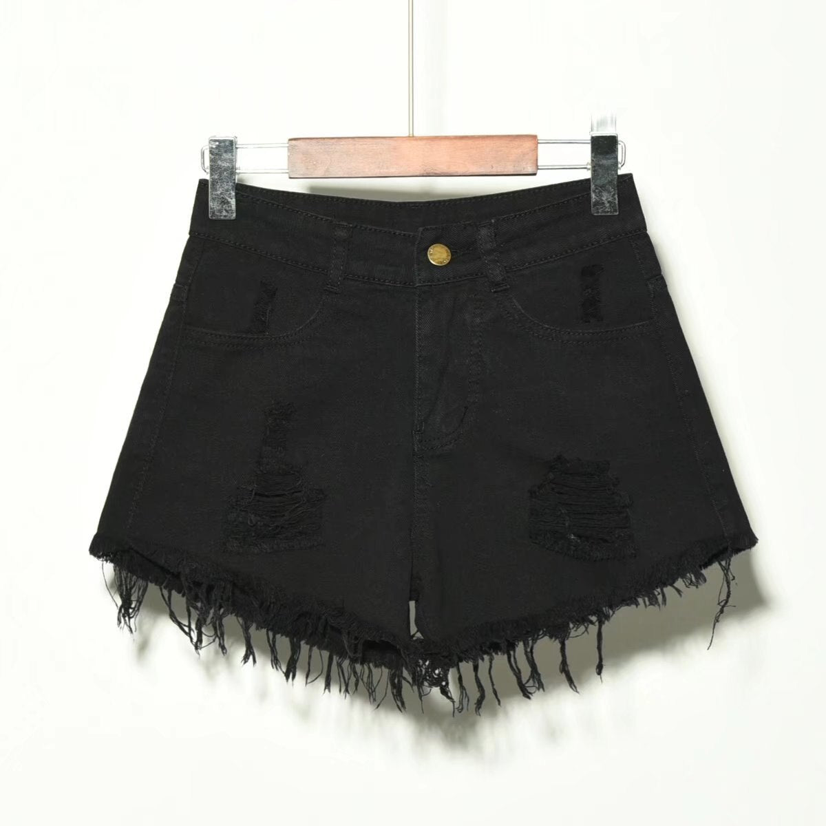 Irregular Denim Shorts
