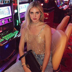 Metallic Strap Tank Crop