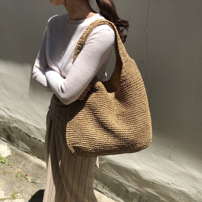 Straw Shoulder Bag