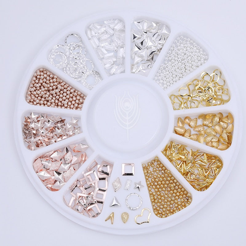 Mixed Nail Rhinestone Nail Art