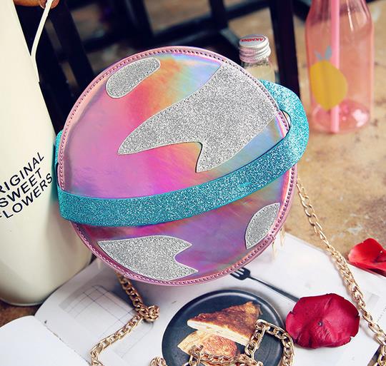 Planet Shape Chain Crossbody Bag