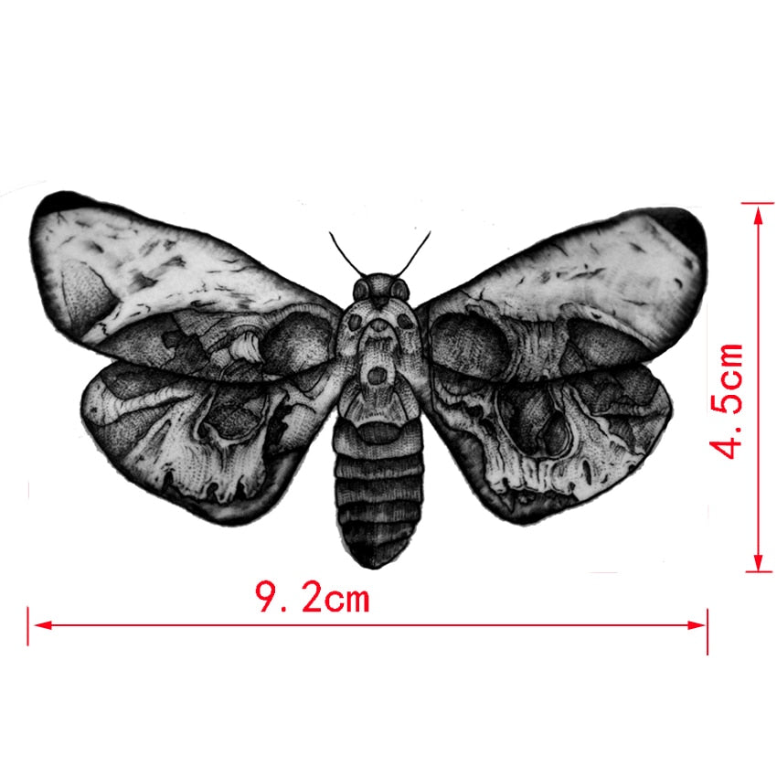 Moths Waterproof Temporary Tattoo