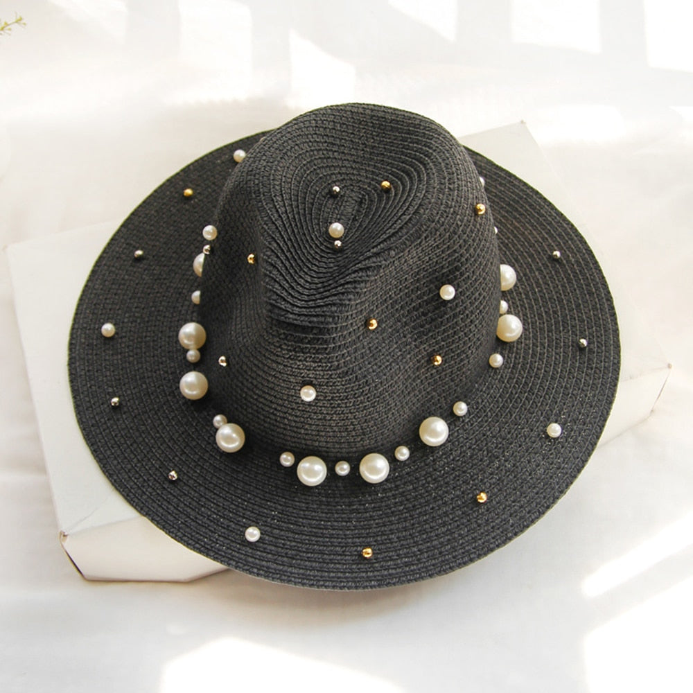 Straw Sun Hat Pearl