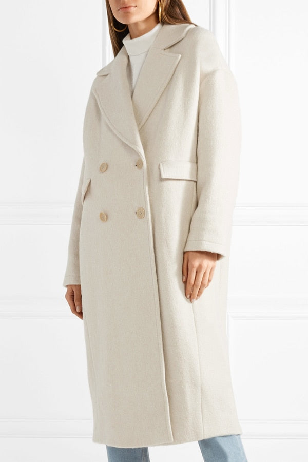 Simple Wool Maxi Long Coat
