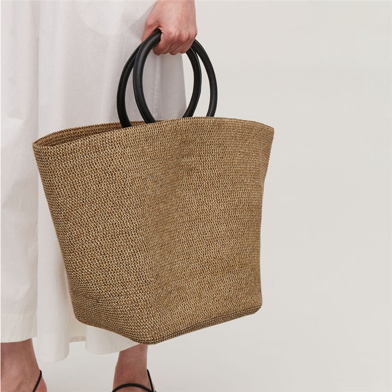 Tote Rattan Shoulder Bag