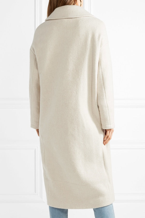 Simple Wool Maxi Long Coat