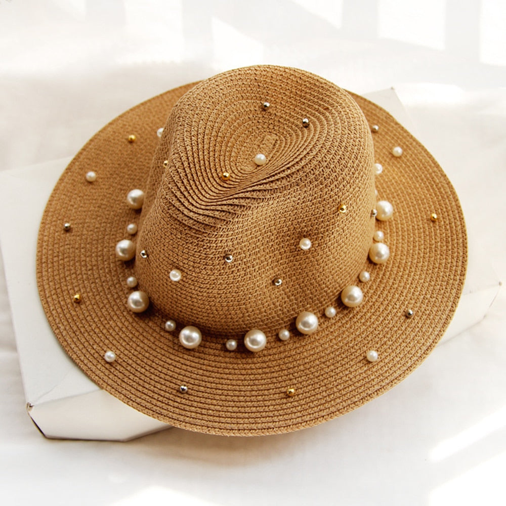 Straw Sun Hat Pearl