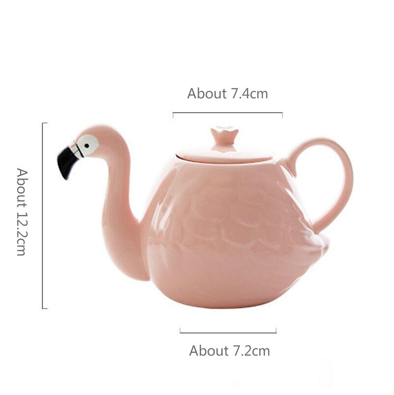 Pink Flamingo Teapot Set