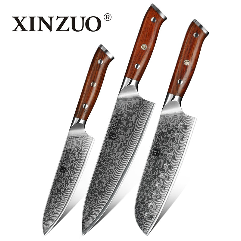 Kitchen Damascus Steel Knife Set