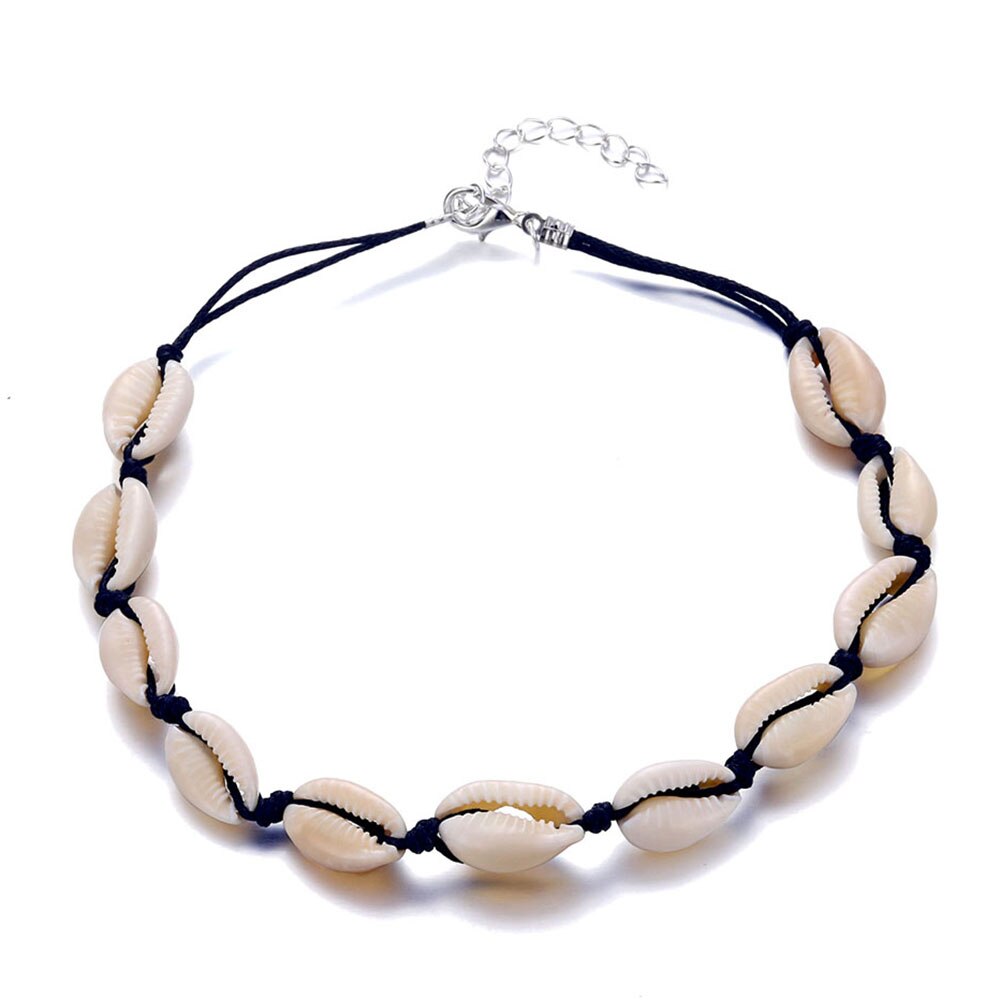 Natural Sea Shell Choker Chain Necklace