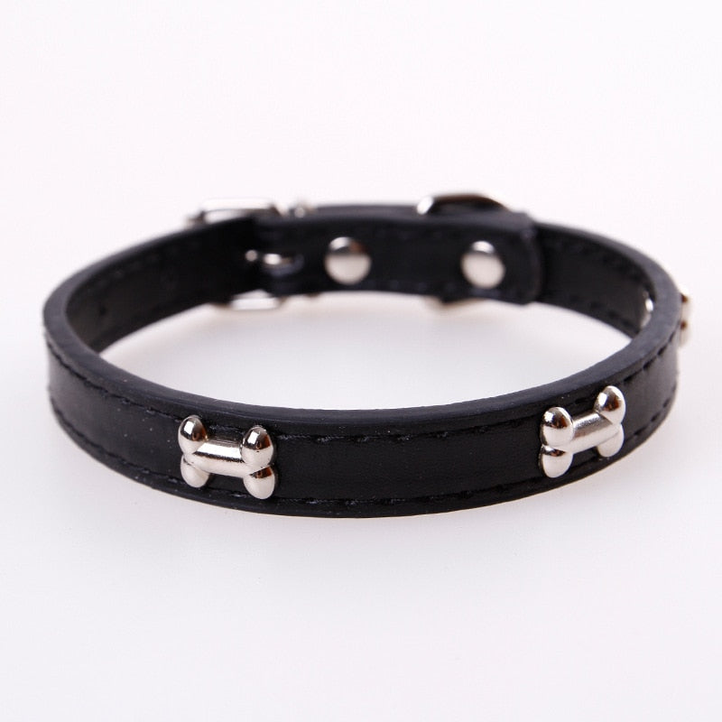 Bone Leather Pet Collar