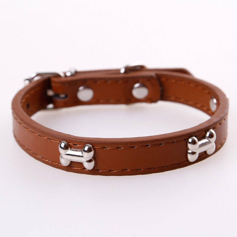 Bone Leather Pet Collar