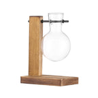 Glass and Wood Vase