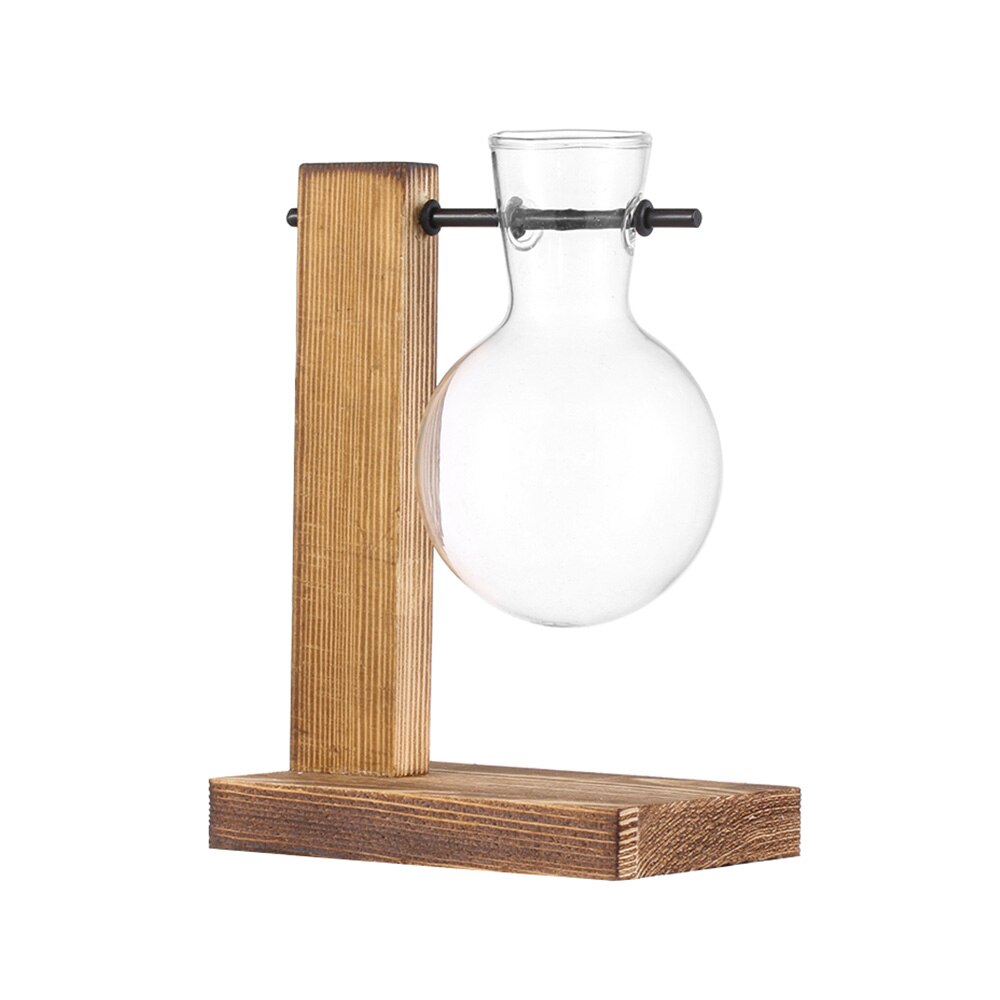Glass and Wood Vase