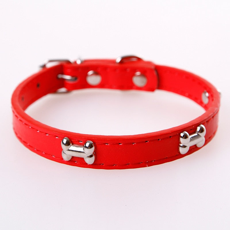 Bone Leather Pet Collar
