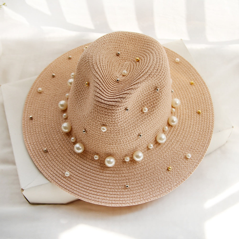 Straw Sun Hat Pearl