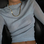 See Through Long Sleeve Tops