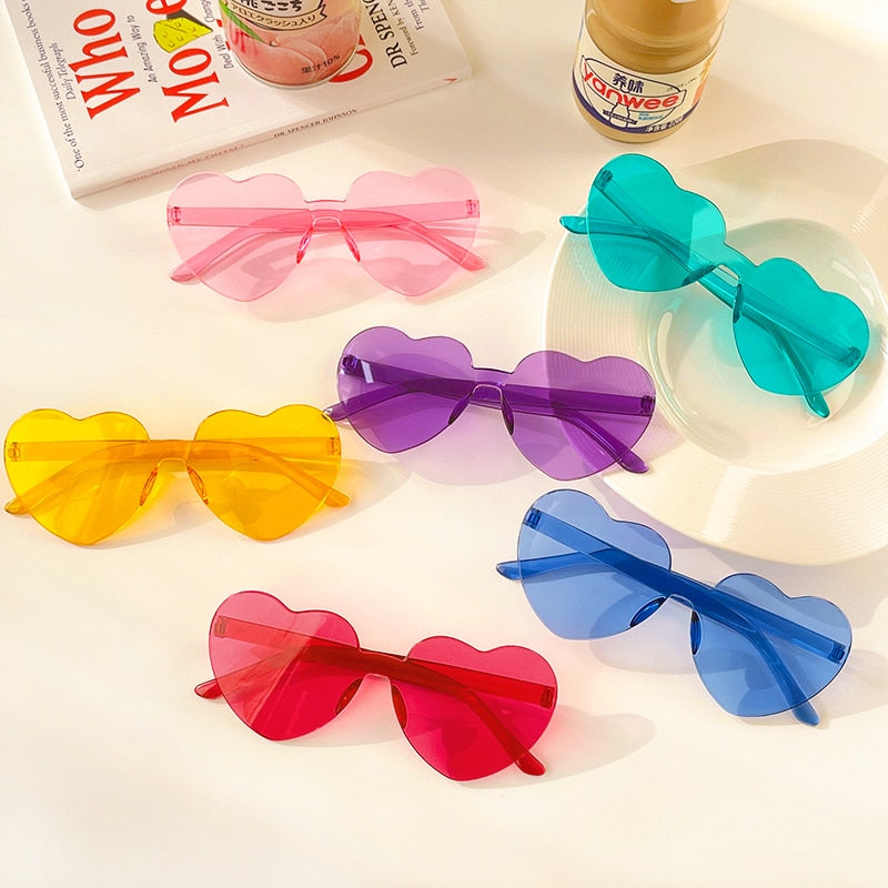 Love Heart Multicolor Party Sunglasses