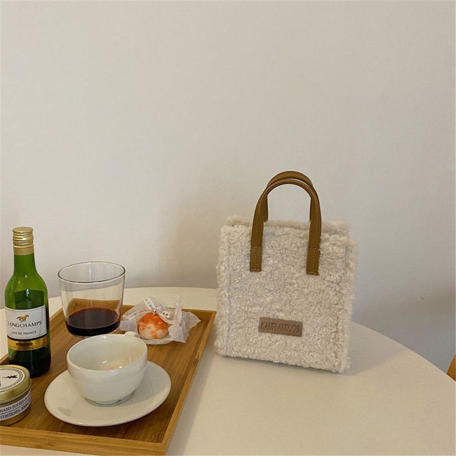 Shoulder Lamb Wool Bag