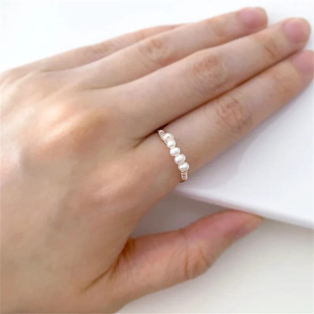Natural Pearl Gold Ring