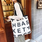 Large Letter Shopping Bag Canvas